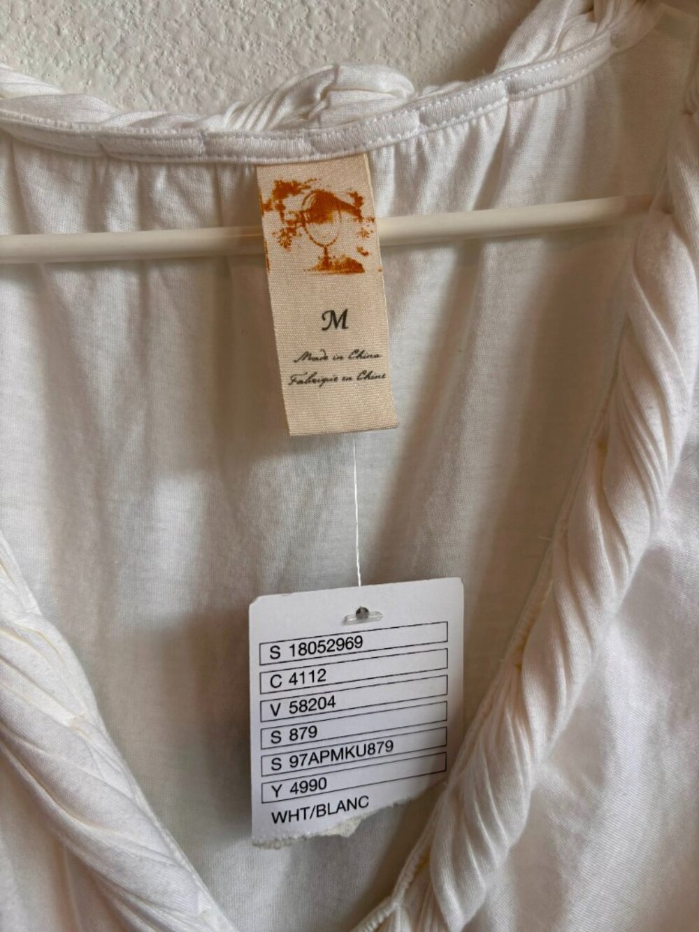 Anthropologie White Ruched Halter Tank Top NWT